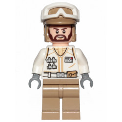 Hoth Rebel Trooper White Uniform, Dark Tan Legs (Brown Angular Beard) – СТАР УОРС
