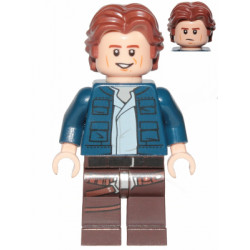 Han Solo, Dark Brown Legs with Holster Pattern, Dark Blue Jacket, Wavy Hair, Smile / Frown – СТАР УОРС