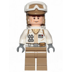 Hoth Rebel Trooper White Uniform, Dark Tan Legs, Backpack (Cheek Lines) – СТАР УОРС