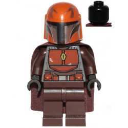 Mandalorian Tribe Warrior - Male, Dark Brown Cape, Dark Orange Helmet – СТАР УОРС
