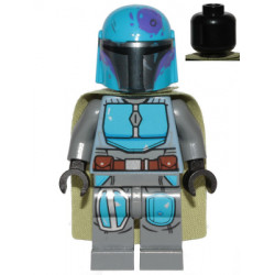 Mandalorian Tribe Warrior - Male, Olive Green Cape, Dark Azure Helmet – СТАР УОРС