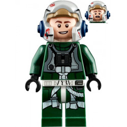 Rebel Pilot A-wing (Open Helmet, Dark Green Jumpsuit, Smile / Scared) (Arvel Crynyd) – СТАР УОРС