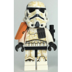 Sandtrooper Squad Leader (Captain) - Dual Molded Helmet, Orange Pauldron, Ammo Pouch, Dirt Stains, Survival Backpack, Frown – СТАР УОРС