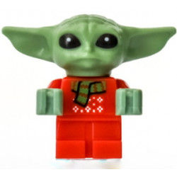 Din Grogu / The Child / 'Baby Yoda' - Red Christmas Sweater and Scarf – СТАР УОРС