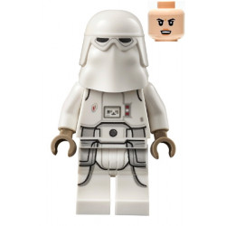 Snowtrooper - Female, Printed Legs, Dark Tan Hands, Light Nougat Head, Angry Smile – СТАР УОРС