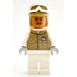 Hoth Rebel Trooper Dark Tan Uniform and Helmet, White Legs and Backpack, Female – СТАР УОРС