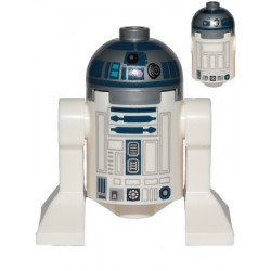 Astromech Droid, R2-D2, Flat Silver Head, Dark Pink Dots, Large Receptor, Back Printing – СТАР УОРС
