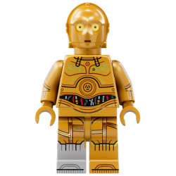 C-3PO - Molded Light Bluish Gray Right Foot, Printed Arms – СТАР УОРС
