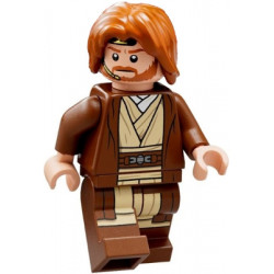 Obi-Wan Kenobi - Reddish Brown Robe, Dark Orange Mid-Length Tousled with Center Part Hair – СТАР УОРС