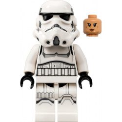 Imperial Stormtrooper - Female, Dual Molded Helmet with Light Bluish Gray Panels on Back, Shoulder Belts, Nougat Head, Frown – СТАР УОРС