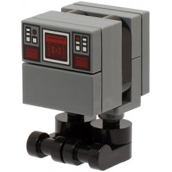 Gonk Droid (GNK Power Droid) - Dark Bluish Gray Body with Dark Red Control Panel, Black Feet – СТАР УОРС
