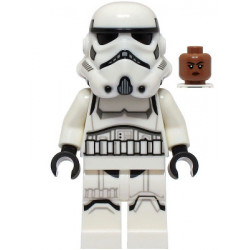 Imperial Stormtrooper - Female, Dual Molded Helmet with Light Bluish Gray Panels on Back, Shoulder Belts, Medium Brown Head – СТАР УОРС