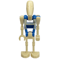 Battle Droid Pilot - Blue Torso with Tan Insignia and Chest Badge, Angled Arm and Straight Arm – СТАР УОРС