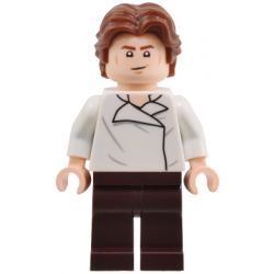 Han Solo - White Shirt with Wrinkles on Front and Back, Dark Brown Legs, Wavy Hair – СТАР УОРС