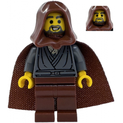 Jedi Bob - Dark Bluish Gray Tunic, Reddish Brown Hood and Cape – СТАР УОРС