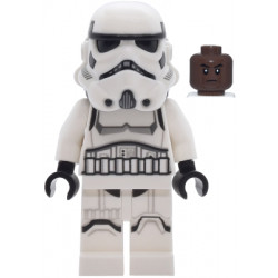 Imperial Stormtrooper - Male, Dual Molded Helmet with Light Bluish Gray Panels on Back, Shoulder Belts, Umber Head – СТАР УОРС