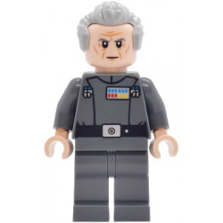 Grand Moff Wilhuff Tarkin - Dark Bluish Gray Uniform, Swept Back Hair, Dark Bluish Gray Eyebrows – СТАР УОРС
