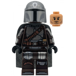 The Mandalorian / Din Djarin / 'Mando' - Silver Beskar Armor, Cape, Printed Head, Reddish Brown and Dark Silver Knee Pads – СТАР УОРС