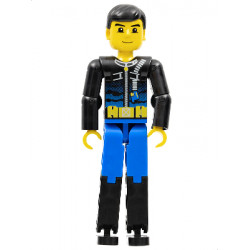 Technic Figure Blue Legs, Black Top with Zippered Wetsuit Pattern (Diver) – ТЕХНИК