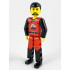 Technic Figure Red/Black Legs, Red Top, Black Hair (Fireman) – ТЕХНИК