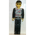 Technic Figure Black Legs, Light Gray Top with 2 Brown Belts, Black Arms – ТЕХНИК