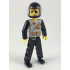 Technic Figure Black Legs, Light Gray Top with 2 Brown Belts, Black Arms, Black Helmet – ТЕХНИК