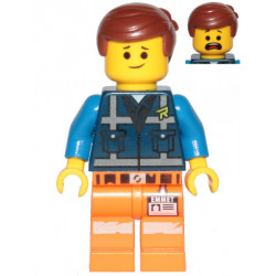 Emmet - Lopsided Smile, Eyebrows / Scared, Dark Blue Uniform – ЛЕГО ФИЛМЪТ 2