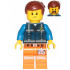 Emmet - Lopsided Smile, Eyebrows / Scared, Dark Blue Uniform – ЛЕГО ФИЛМЪТ 2