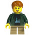 Child - Boy, Dark Green Hoodie, Dark Tan Short Legs, Dark Orange Hair, Freckles – МАРКА ЛЕГО