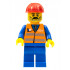 Orange Vest with Safety Stripes - Blue Legs, Moustache, Red Construction Helmet – ВЛАКОВЕ