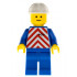 Red & White Stripes - Blue Legs, White Construction Helmet – ВЛАКОВЕ