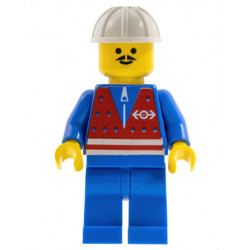 Red Vest and Zipper - Blue Legs, White Construction Helmet, Moustache – ВЛАКОВЕ