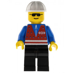 Red Vest and Zipper - Black Legs, White Construction Helmet, Sunglasses – ВЛАКОВЕ