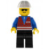Red Vest and Zipper - Black Legs, White Construction Helmet, Sunglasses – ВЛАКОВЕ