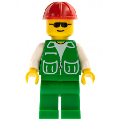 Jacket Green with 2 Large Pockets - Green Legs, Red Construction Helmet – ГРАДСКИ