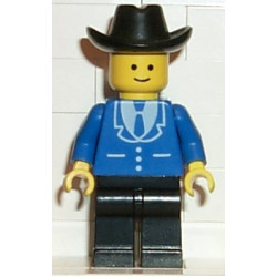Suit with 3 Buttons Blue - Black Legs, Black Cowboy Hat – ГРАДСКИ
