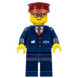 Dark Blue Suit with Train Logo, Dark Blue Legs, Dark Red Hat, Rounded Glasses - Tram Driver – ВЛАКОВЕ