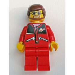 Red Jacket with Zipper Pockets and Classic Space Logo, Red Legs, Reddish Brown Male Hair – ГРАДСКИ