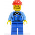 Overalls with Tools in Pocket Blue, Red Construction Helmet, Cheek Lines – ГРАДСКИ