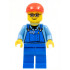 Overalls with Tools in Pocket, Blue Legs, Red Short Bill Cap, Glasses with Brown Thin Eyebrows – ВЛАКОВЕ