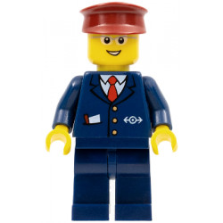 Steward - Dark Blue Suit with Train Logo, Dark Blue Legs, Dark Red Hat, Glasses – ВЛАКОВЕ