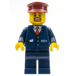 Dark Blue Suit with Train Logo, Dark Blue Legs, Dark Red Hat, Brown Moustache and Goatee – ВЛАКОВЕ