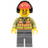 Light Orange Safety Vest, Dark Bluish Gray Legs, Red Construction Helmet with Black Ear Protectors / Headphones, Goatee – ВЛАКОВЕ