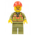 Train Driver - Orange Safety Vest with Lime Straps, Olive Green Legs, Red Cap with Hole, Beard Dark Tan Angular – ВЛАКОВЕ