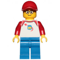 Man - Classic Space Shirt with Red Sleeves, Blue Legs, Red Cap – ГРАДСКИ