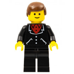 Suit with 3 Buttons Black - Black Legs, Brown Male Hair – ГРАДСКИ