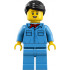 Train Worker - Female, Black Hair, Medium Blue Shirt with Red Bandana, Medium Blue Legs – ВЛАКОВЕ