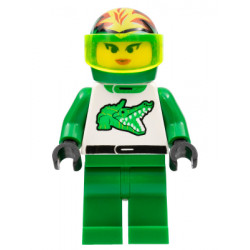 Race - Driver, Green Alligator, Helmet with Flames – ГРАДСКИ
