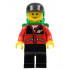 Red Jacket with Zipper Pockets and Classic Space Logo, Black Legs, Black Cap, Green Backpack with Sleeping Bag – ГРАДСКИ