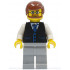 Black Vest with Blue Striped Tie, Light Bluish Gray Legs, White Arms, Reddish Brown Male Hair, Beard and Glasses – ГРАДСКИ